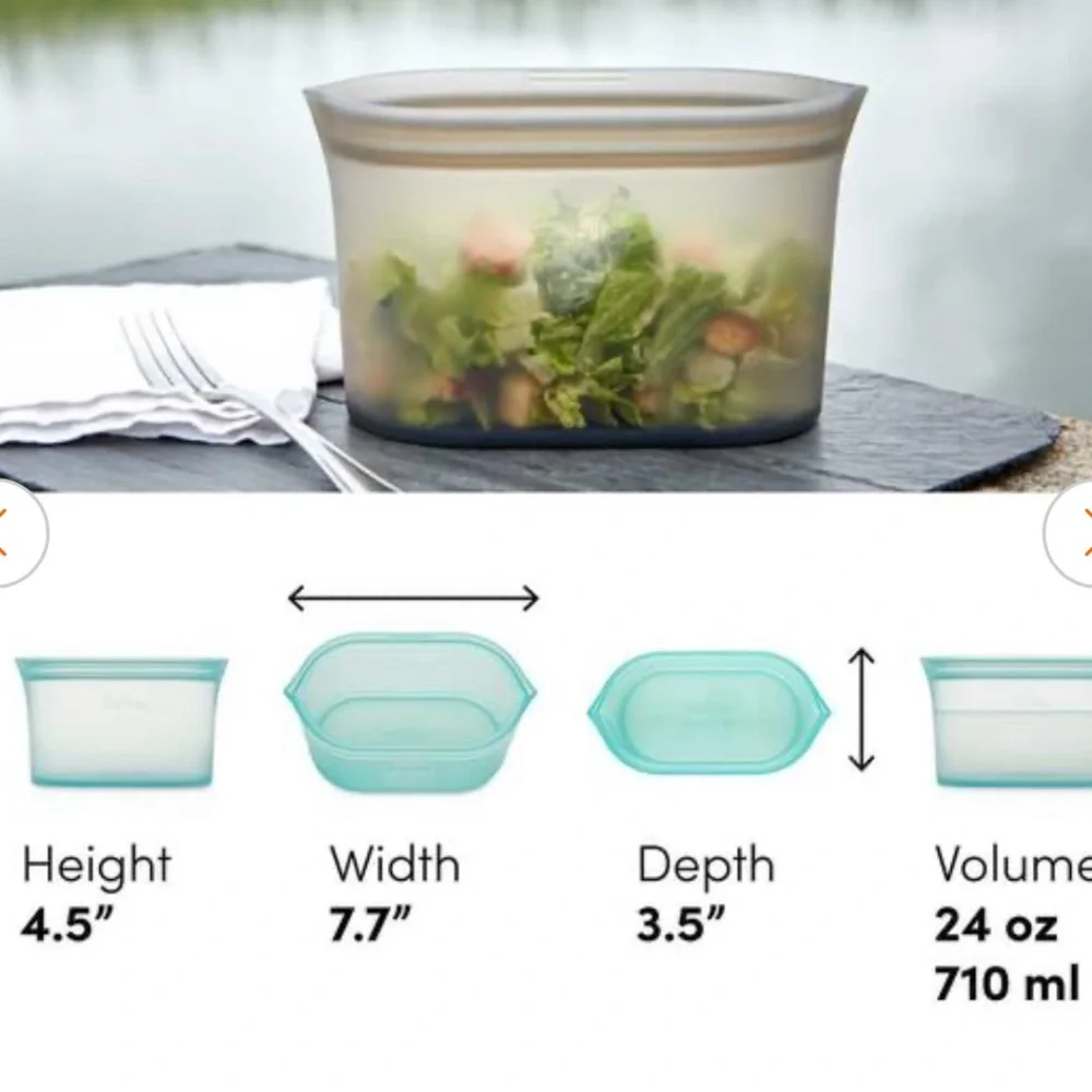 Zip Top Silicone Food Storage Container